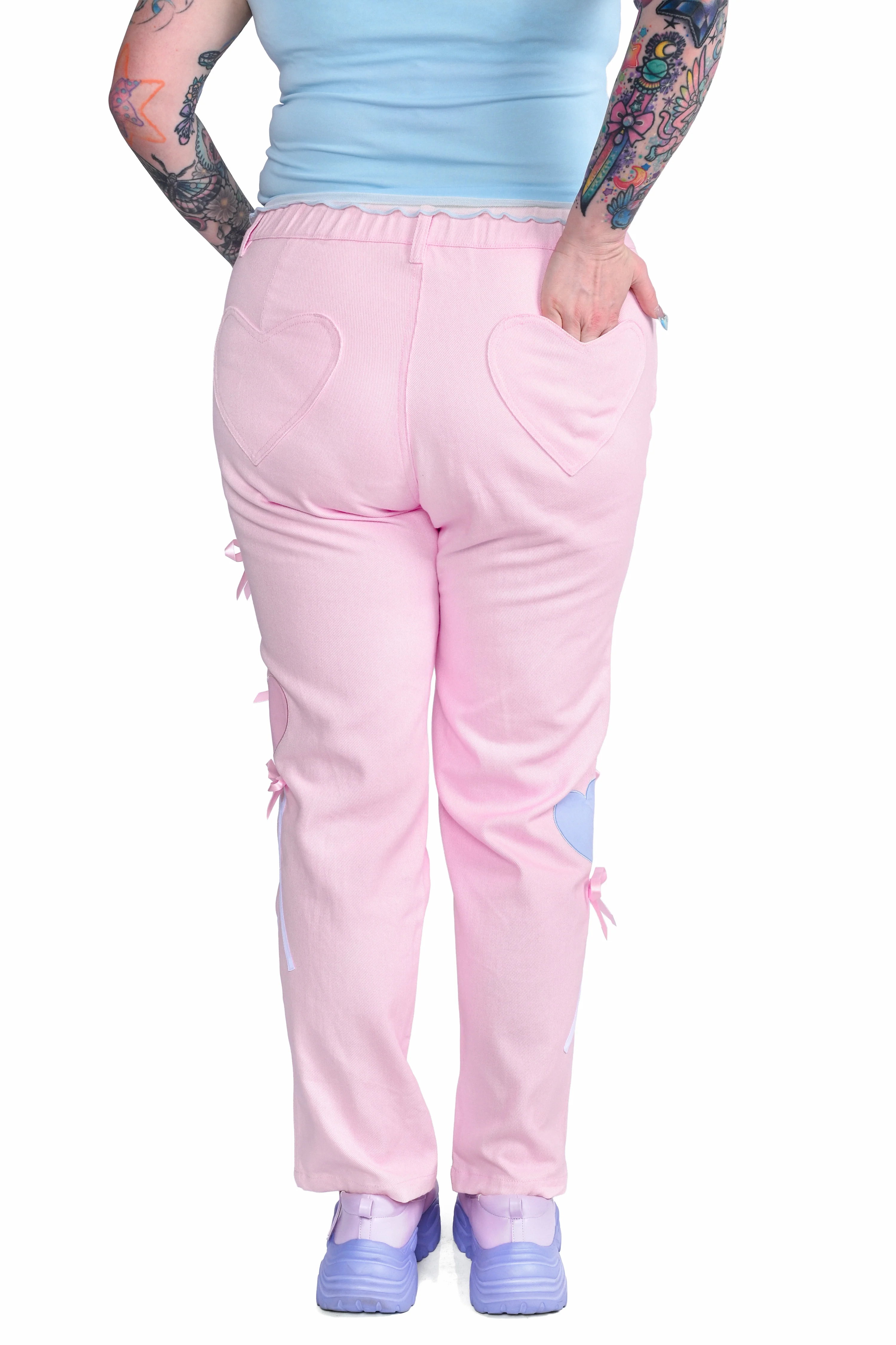 Fitted Bailee Balloon Jeans - Pink - Image 6