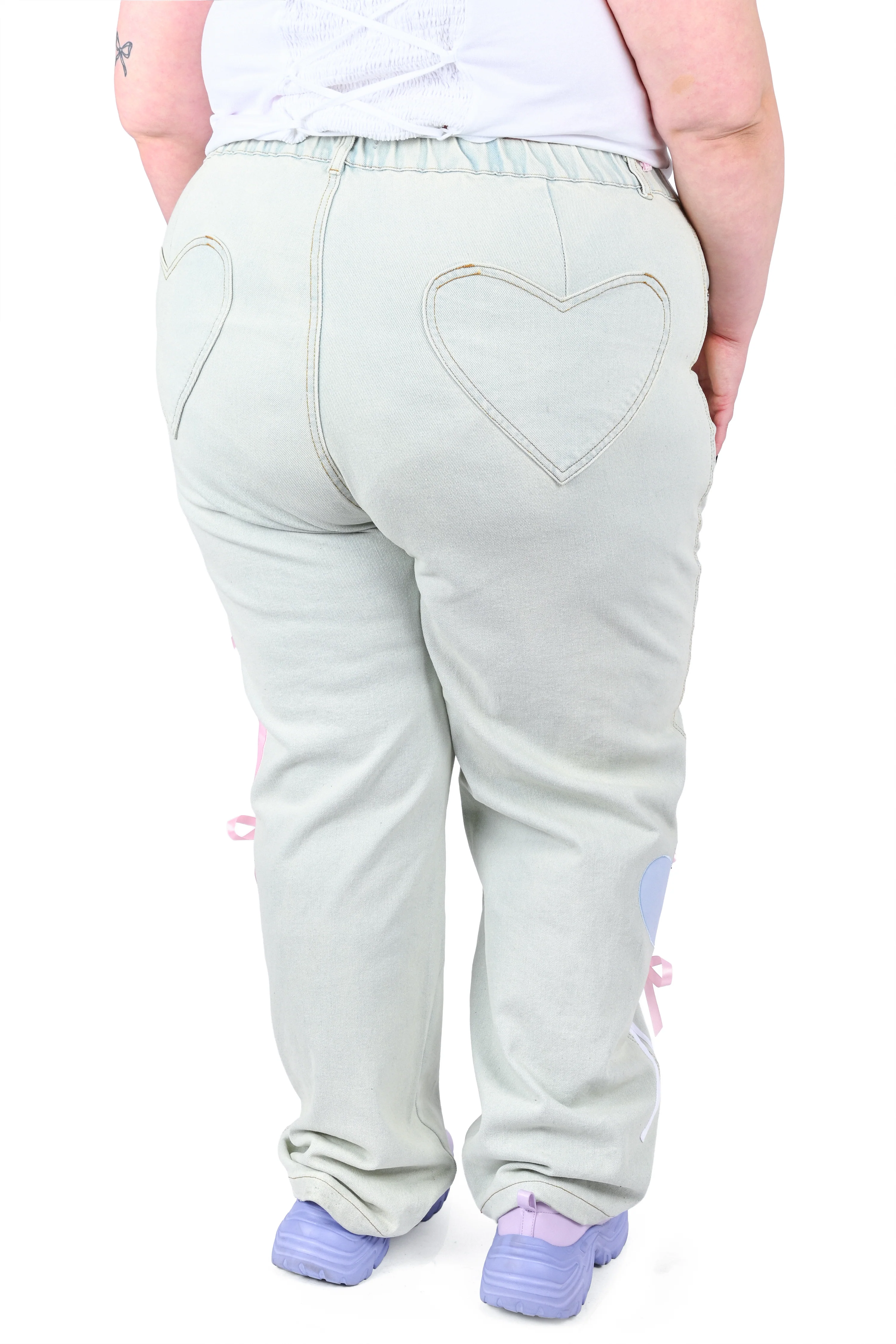 Fitted Bailee Balloon Jeans - Light Wash - Image 8