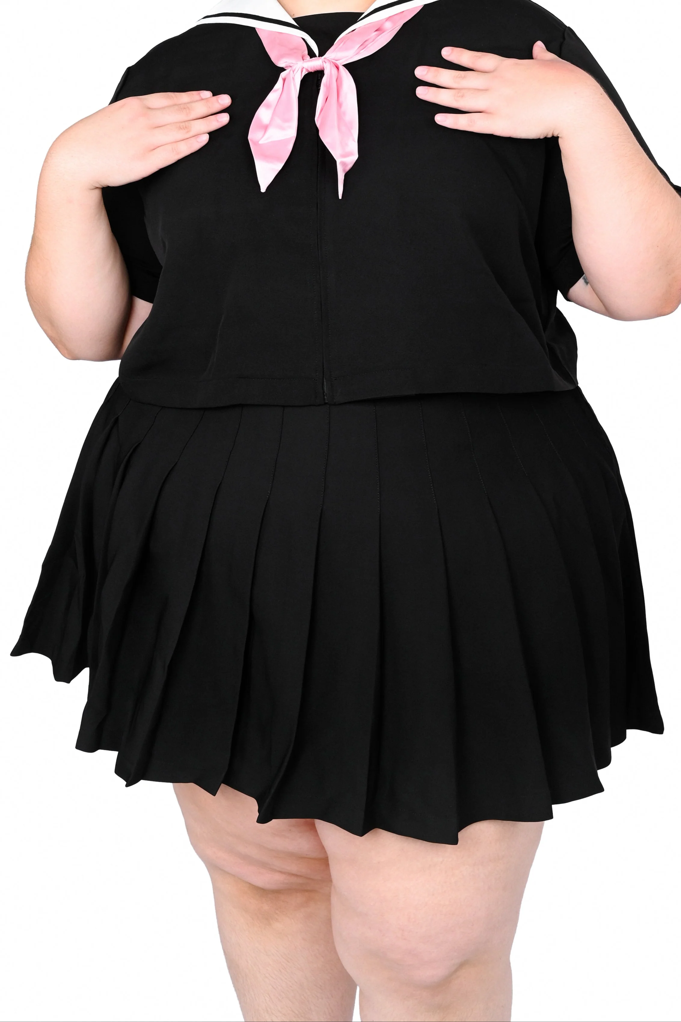 Claire Pleated Skirt - Black - Image 12
