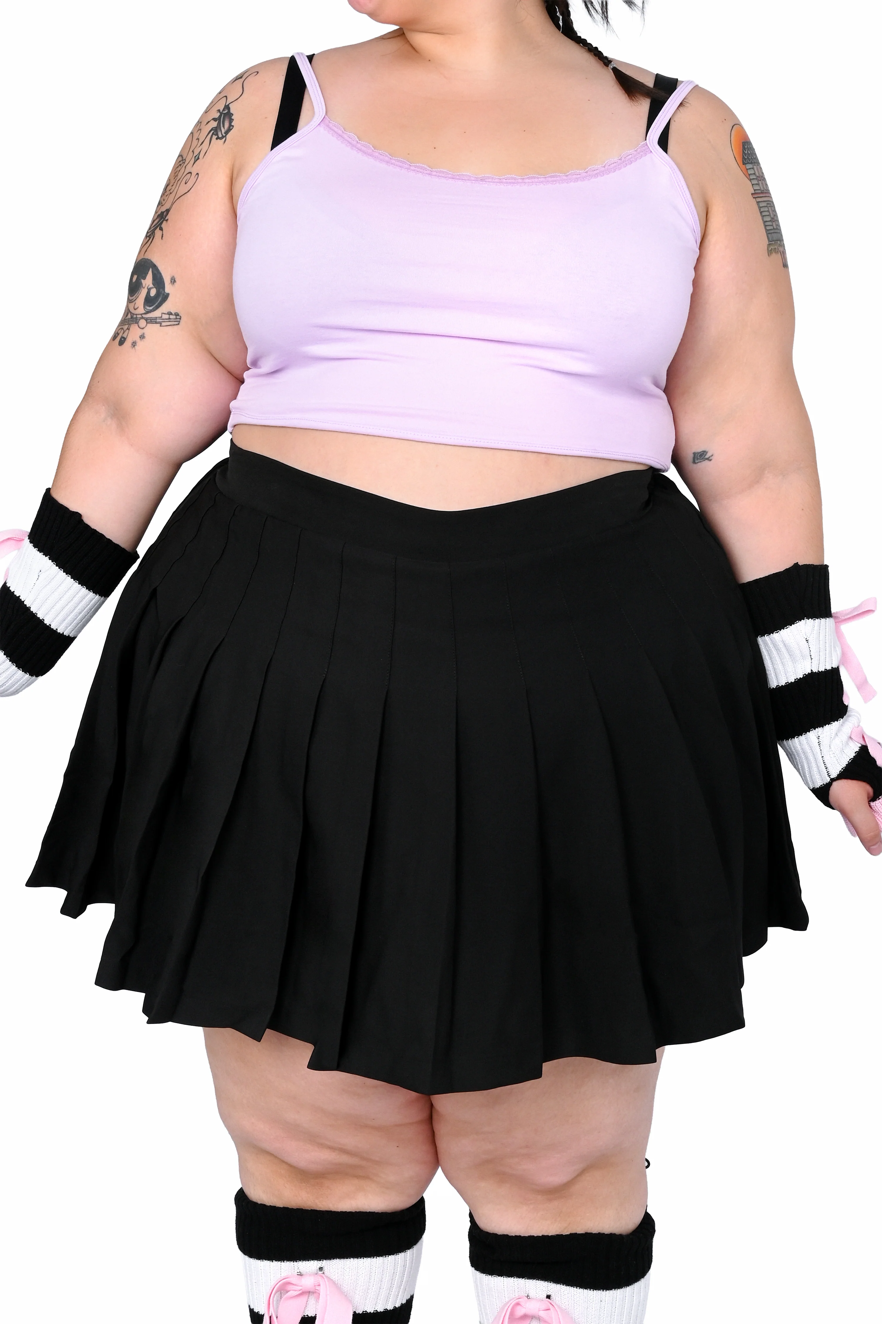Claire Pleated Skirt - Black - Image 4