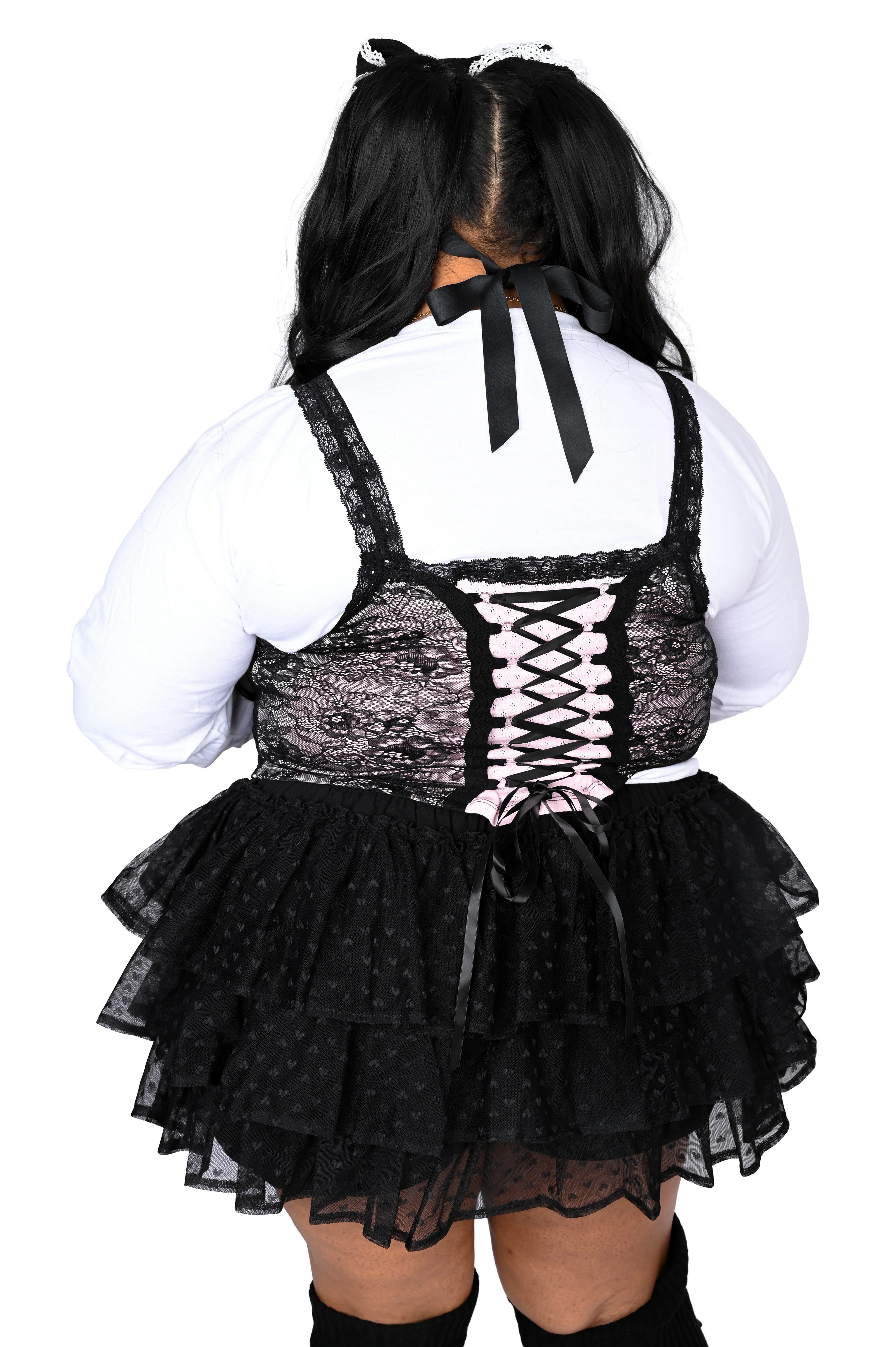 Darla Corseted Cami - Black - Image 5
