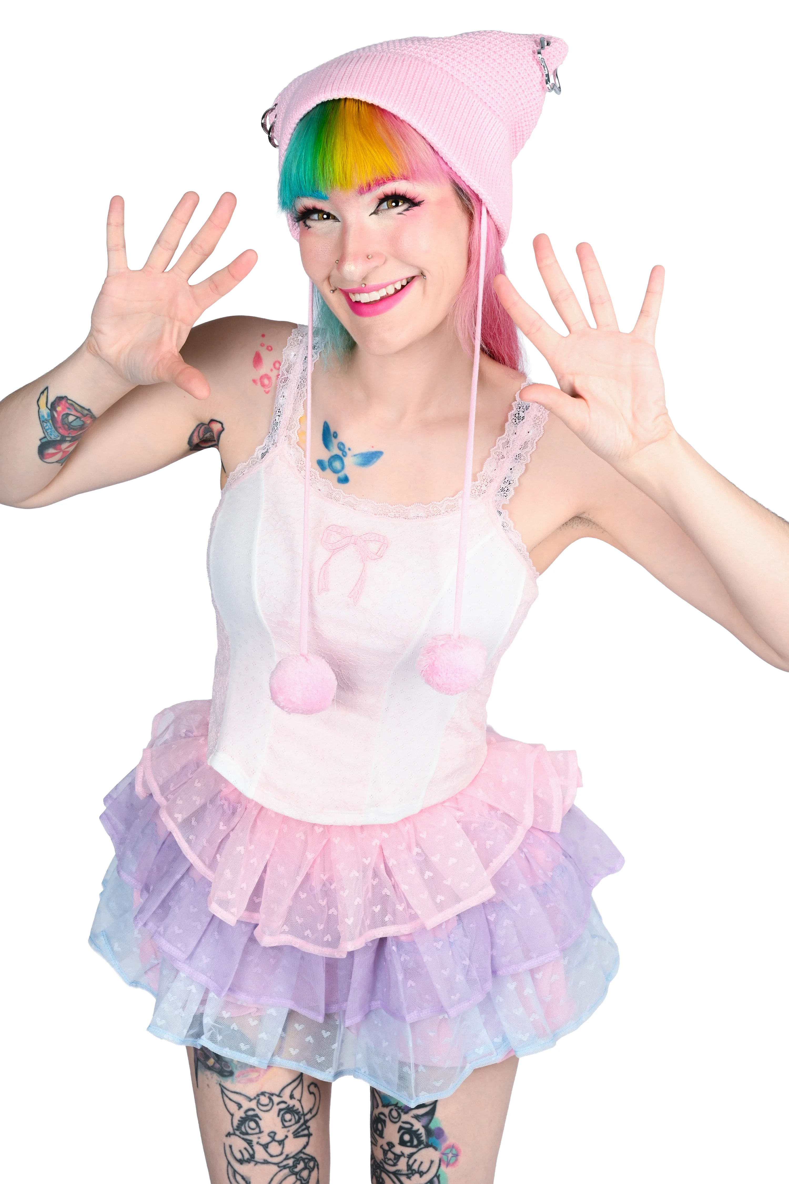 Darla Corseted Cami - Pink - Image 3
