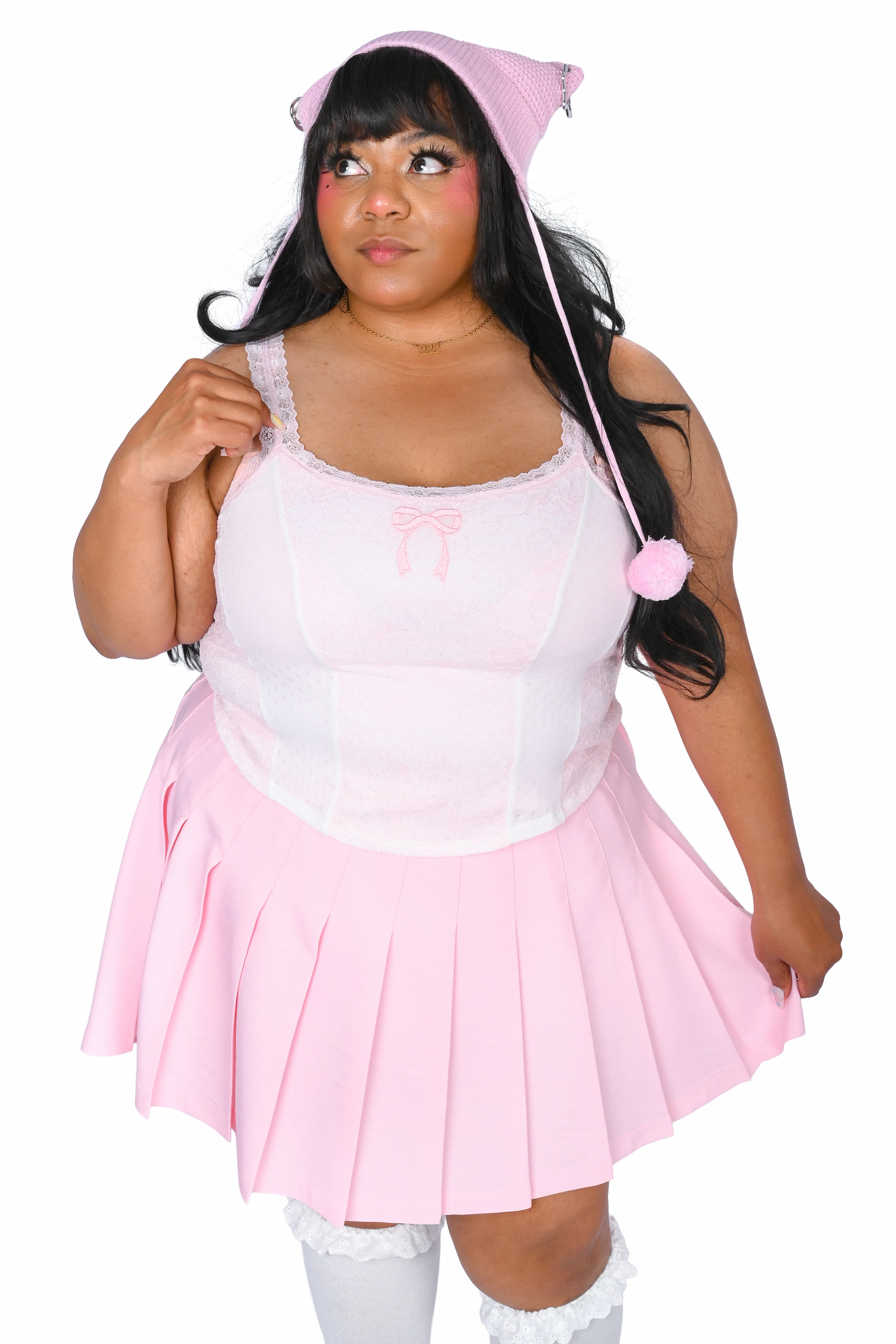 Darla Corseted Cami - Pink - Image 4