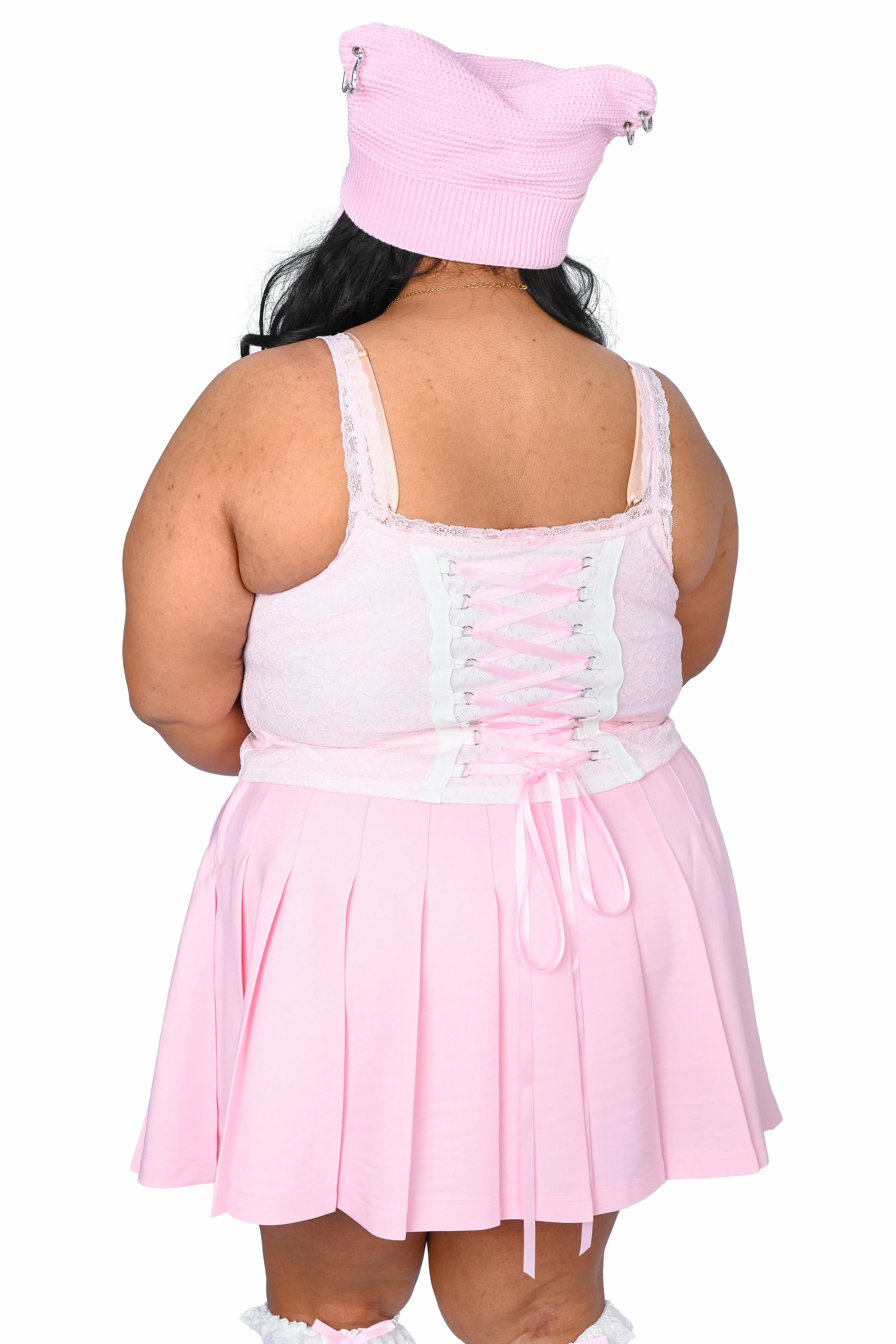 Darla Corseted Cami - Pink - Image 6