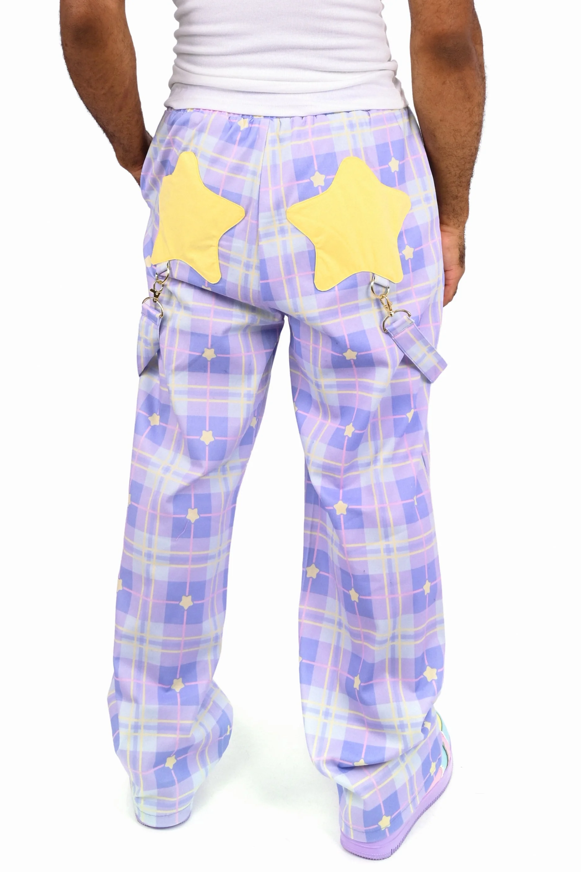 Dreamy Star Plaid Pants - Periwinkle - Image 9