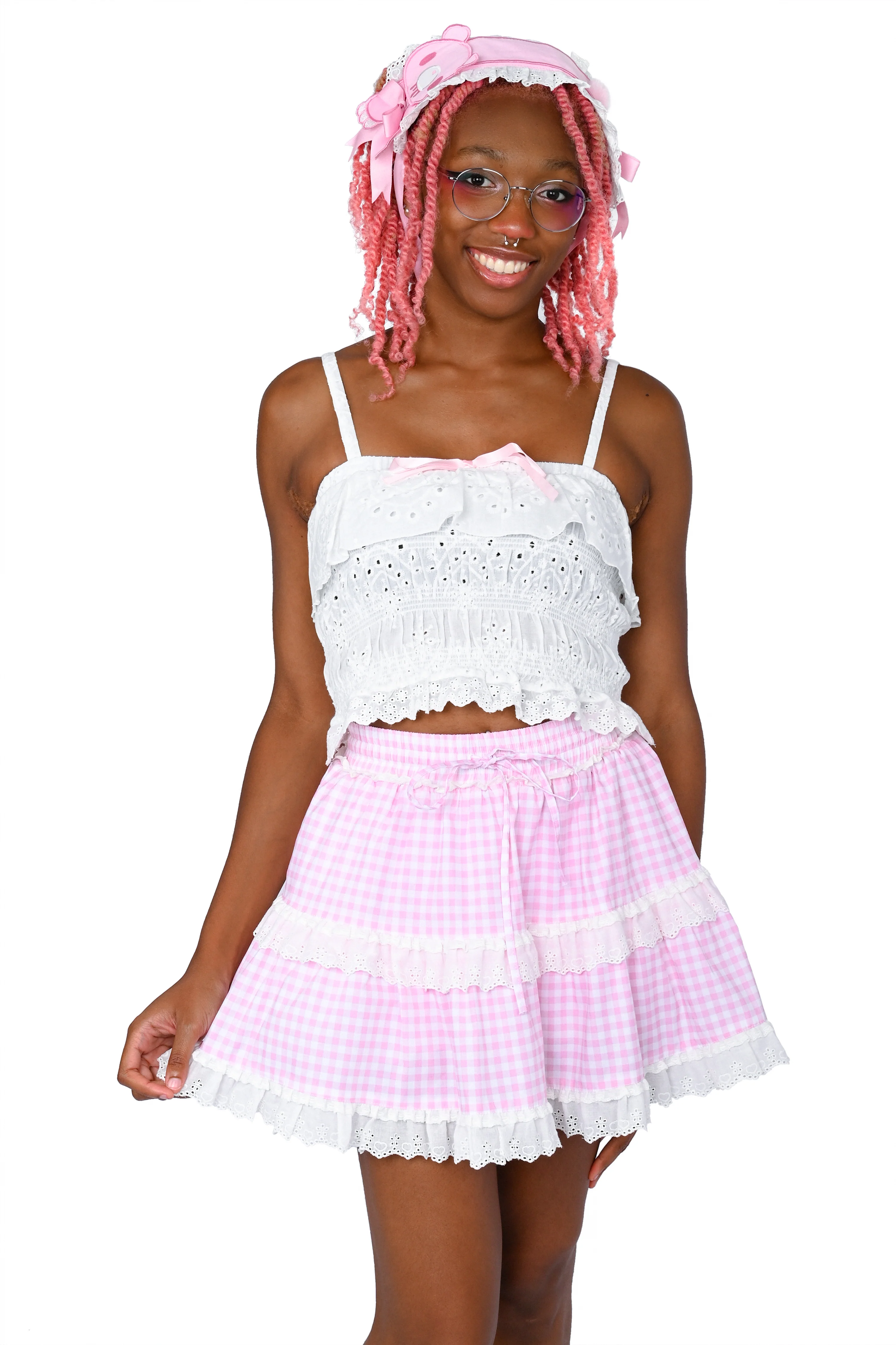 Katherine Bloomer Skort - Pink Gingham - Image 6