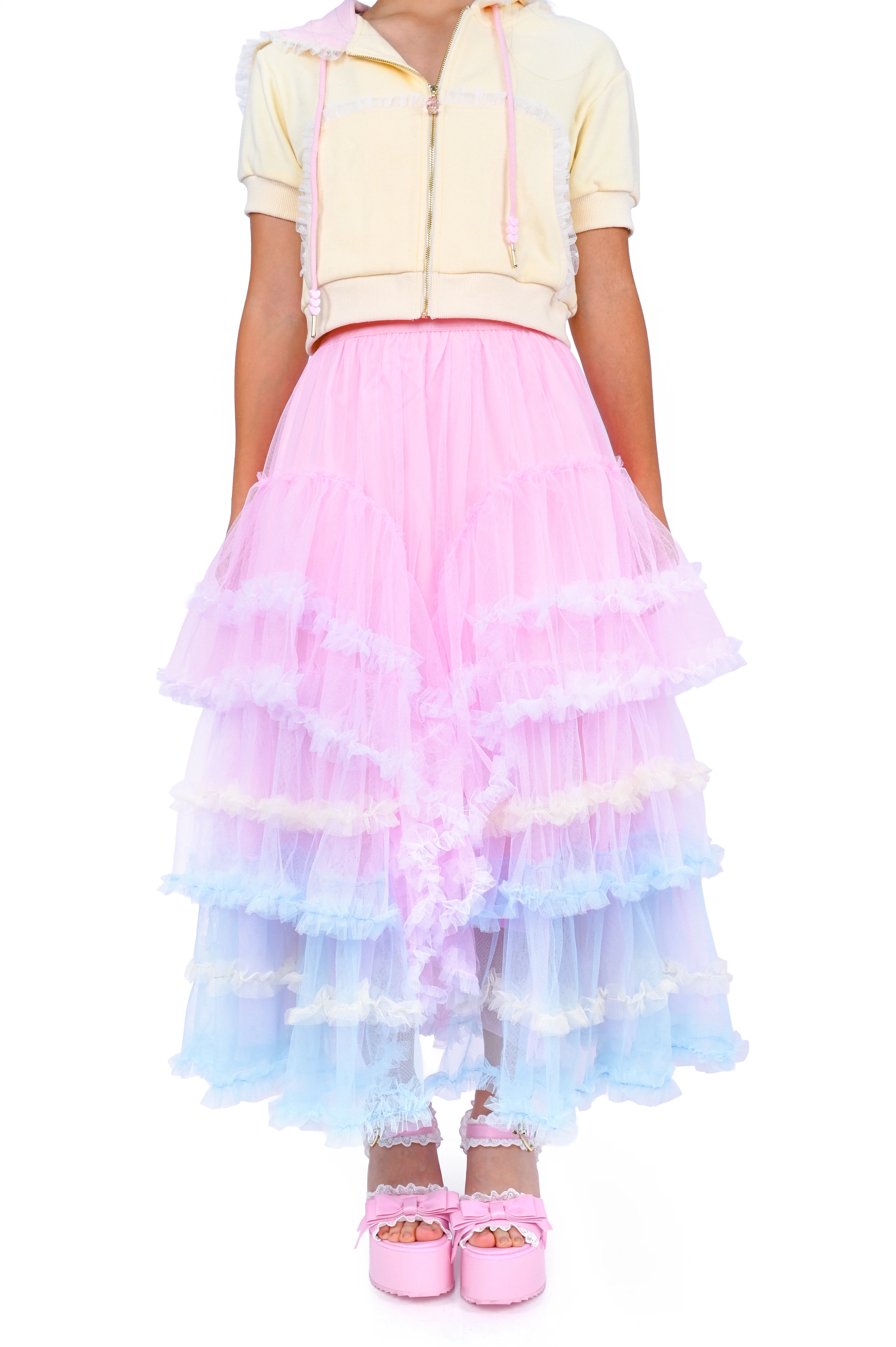 Rainbow Ruffle Maxi Skirt - Image 7