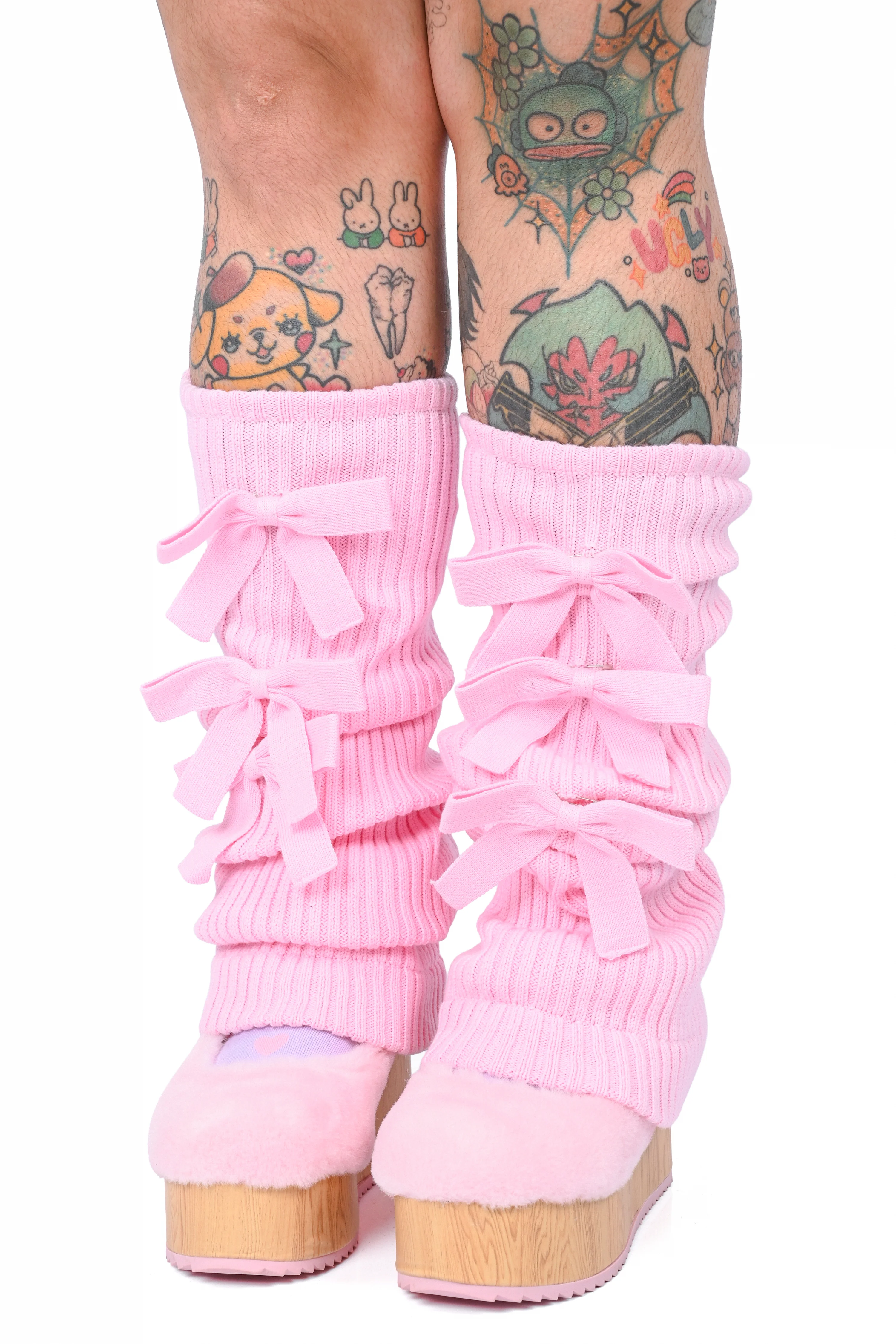 Rogue Ribbon Leg Warmers - Pink - Image 2