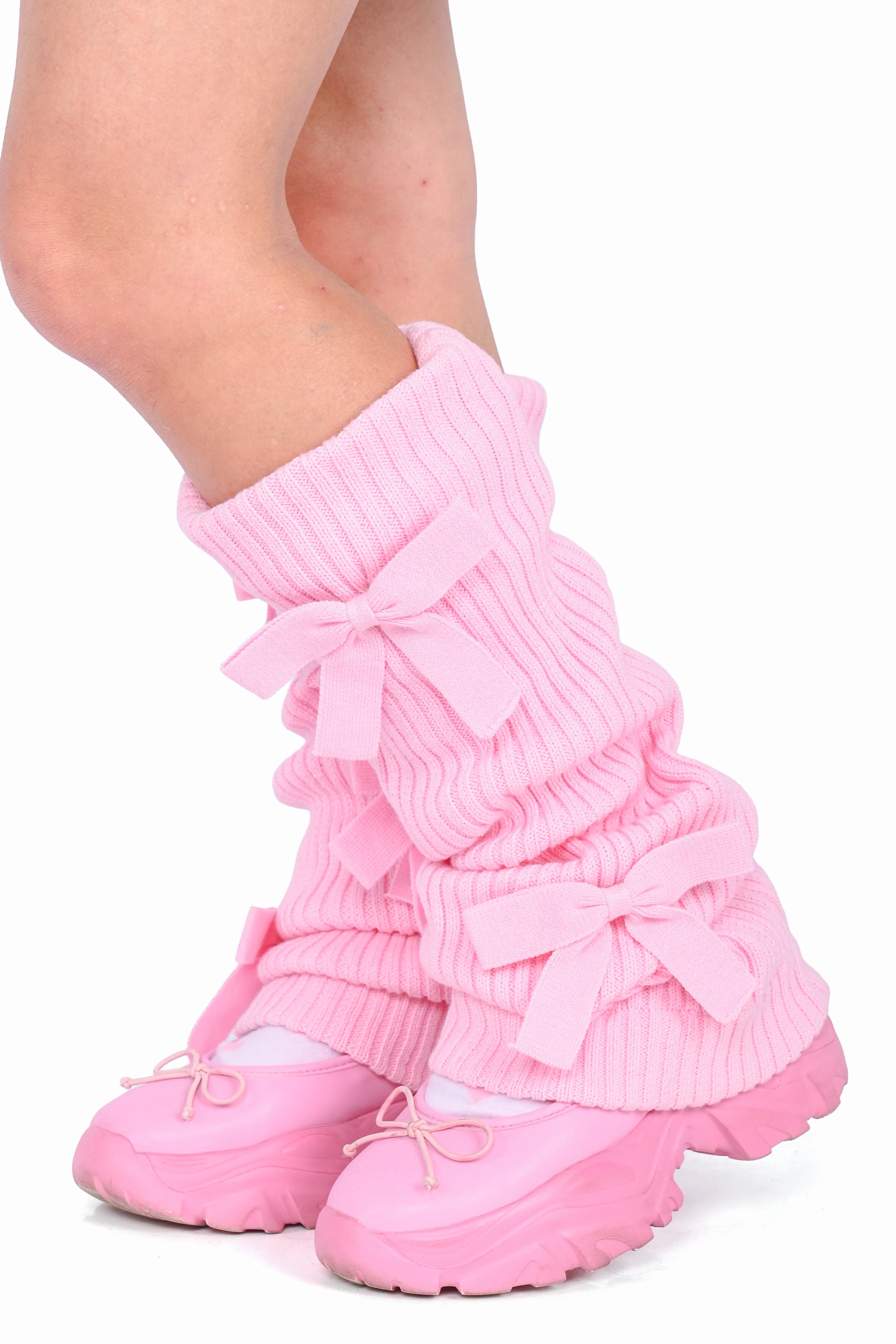 Rogue Ribbon Leg Warmers - Pink - Image 5