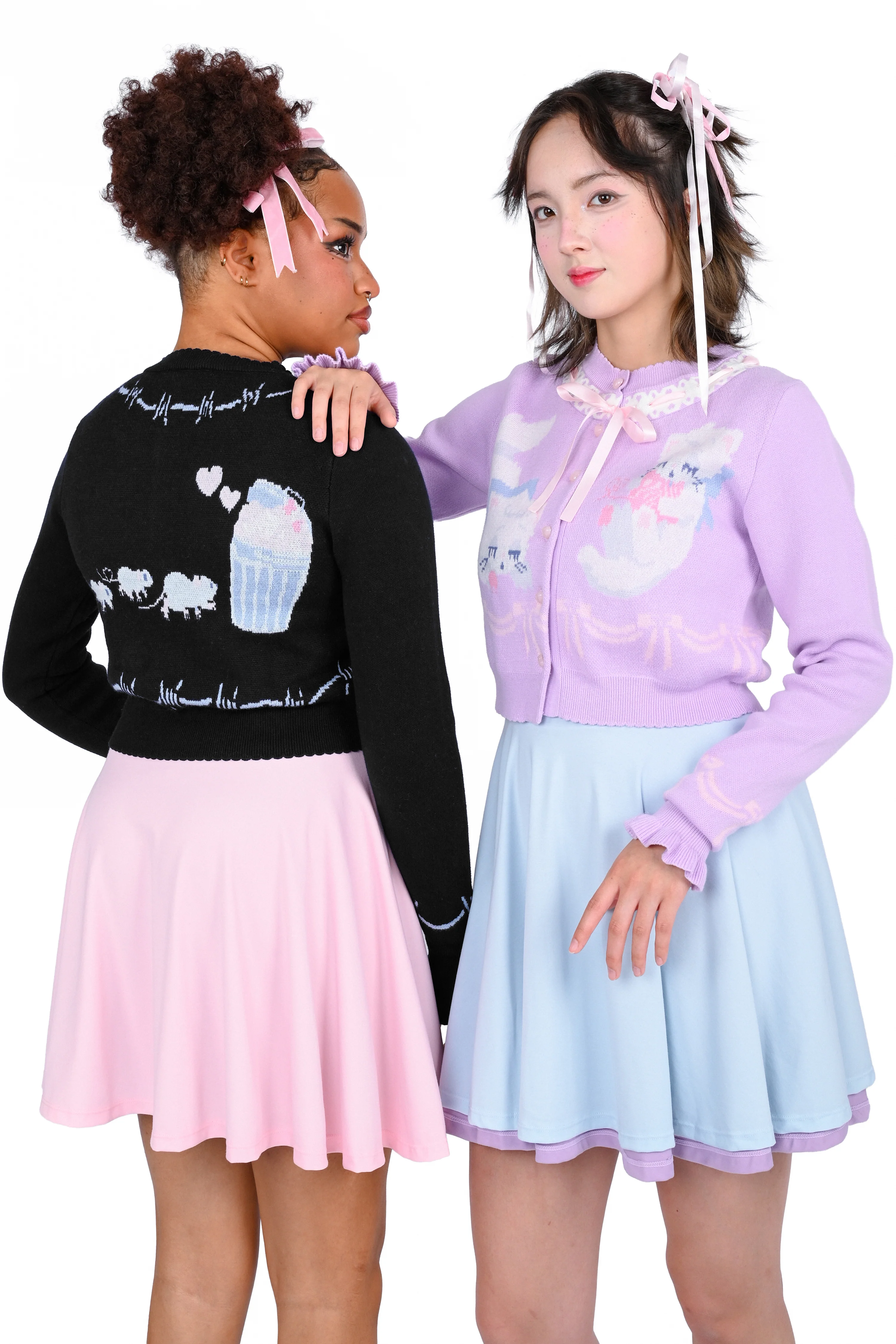Trash Parade Cropped Cardigan - Black - Image 10