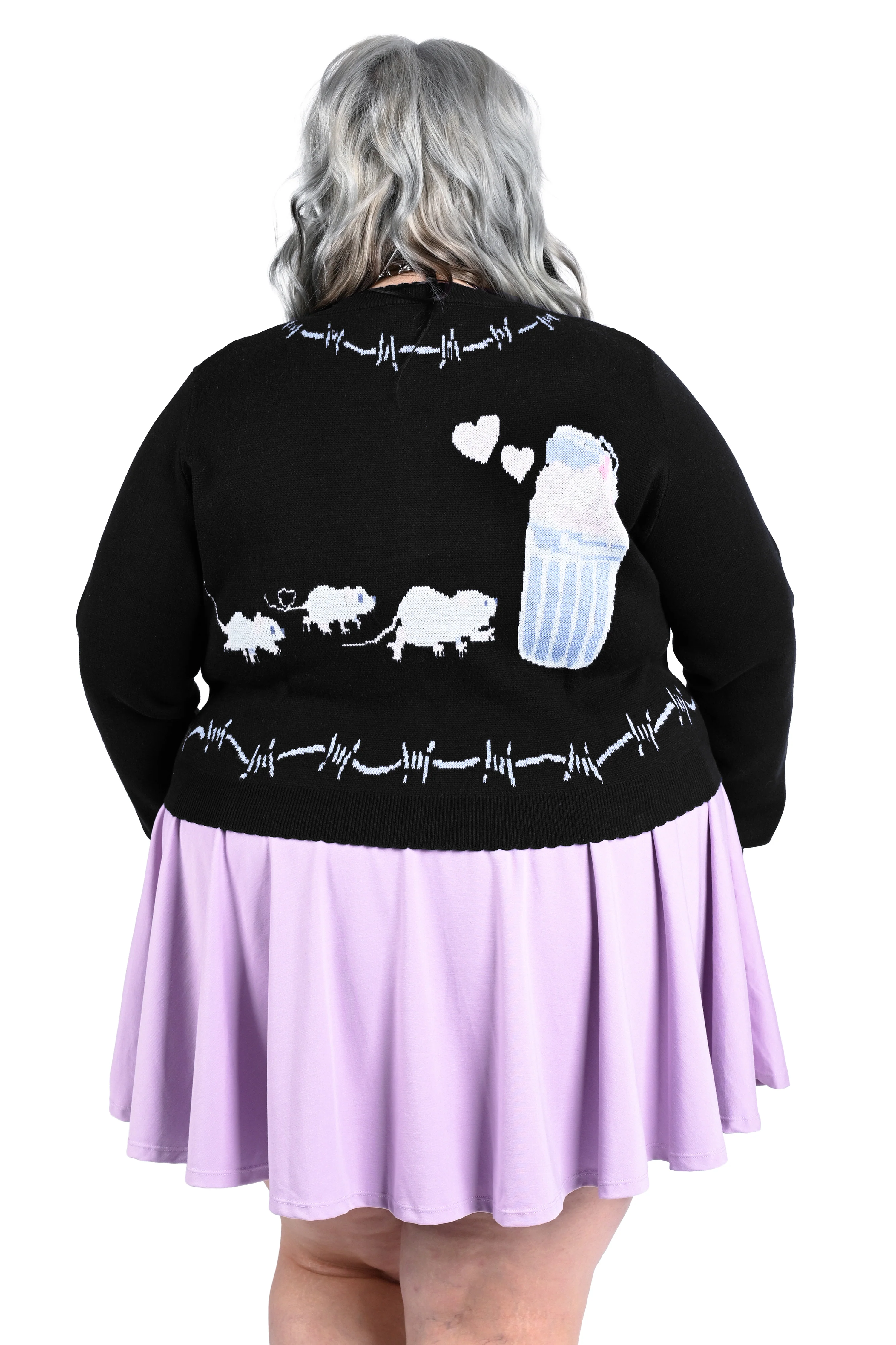 Trash Parade Cropped Cardigan - Black - Image 7